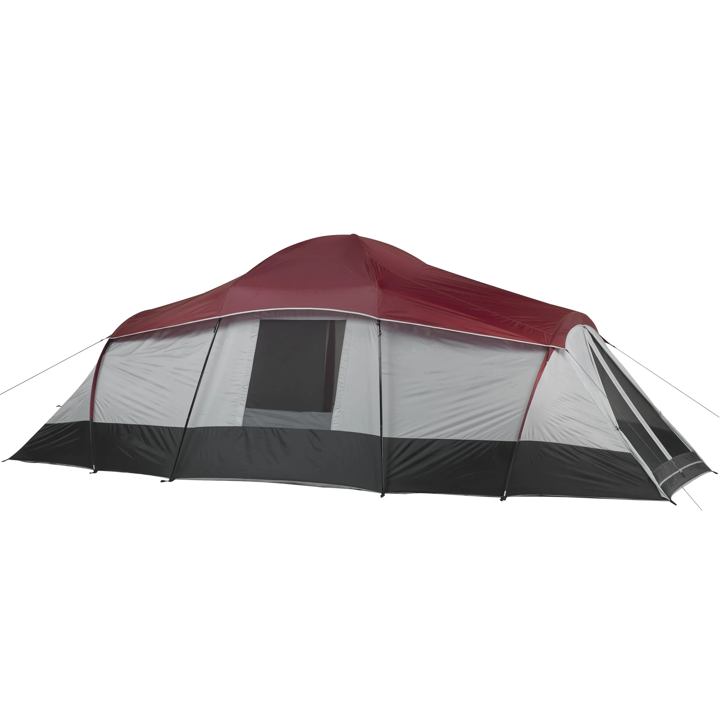 10-Person 3-Room Cabin Tent with 2 Side Entrances