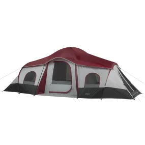 10-Person 3-Room Cabin Tent with 2 Side Entrances