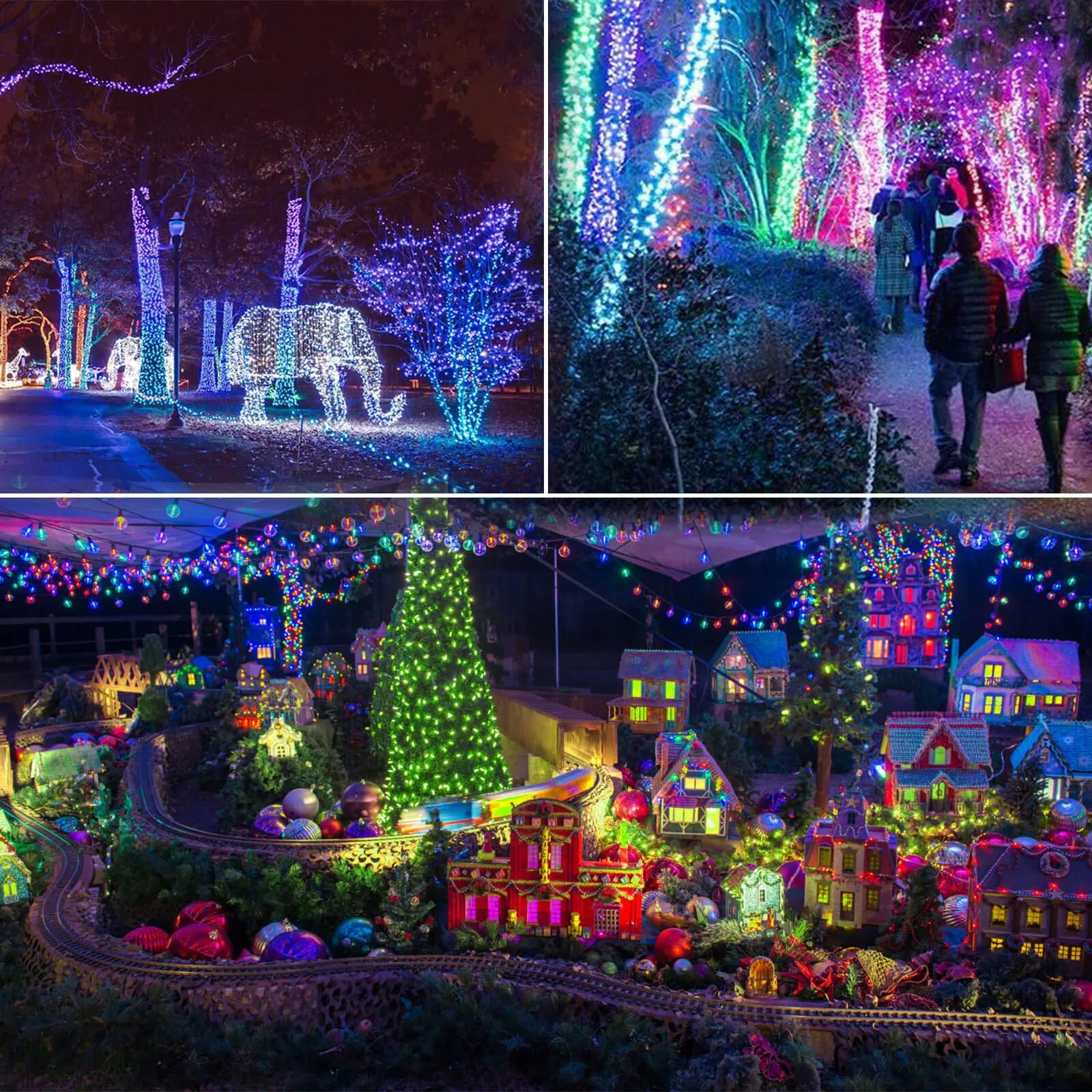 16.4Ft 50 LED 2 Packs Fairy Lights Battery Operated, RGB Color Changing String Lights with Remote
