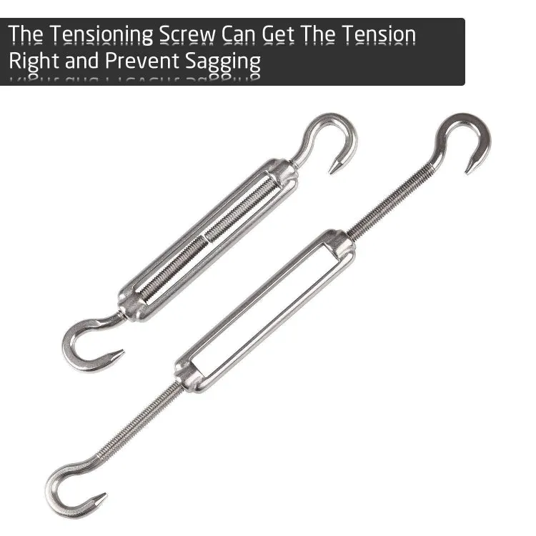 18 PCS / Set Shade Sail 304 Stainless Steel Accessories Outdoor Shade Flower Basket Screws Diamond Door Buckle