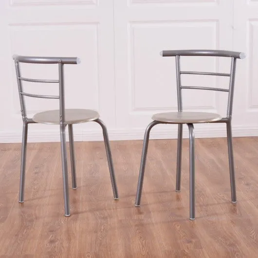 3 pcs Home Kitchen Bistro Pub Dining Table 2 Chairs Set
