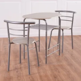 3 pcs Home Kitchen Bistro Pub Dining Table 2 Chairs Set
