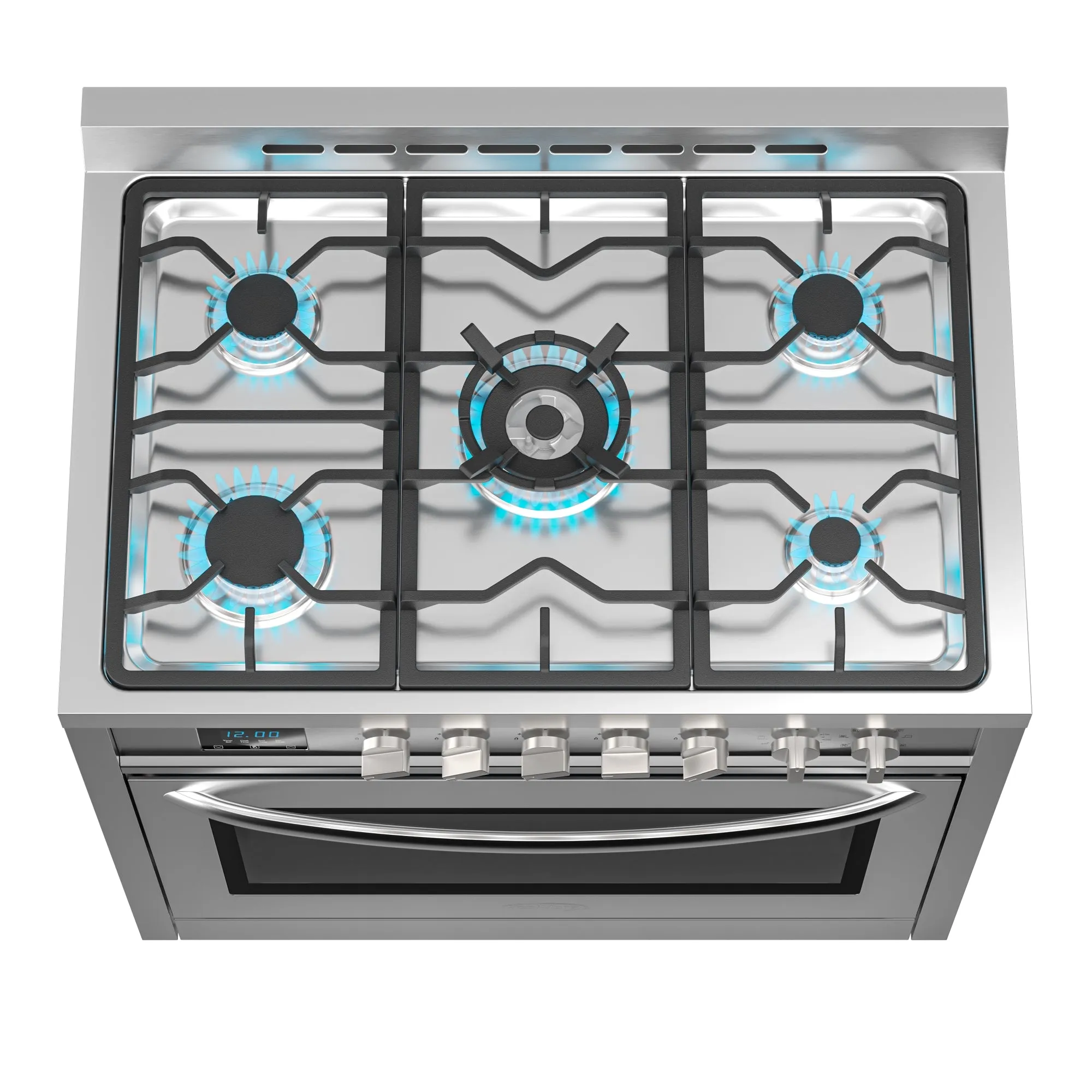 36 in. Professional Dual Fuel Range in Stainless Steel with Legs, 4.3 cu. ft. KM-FR36DF-SS
