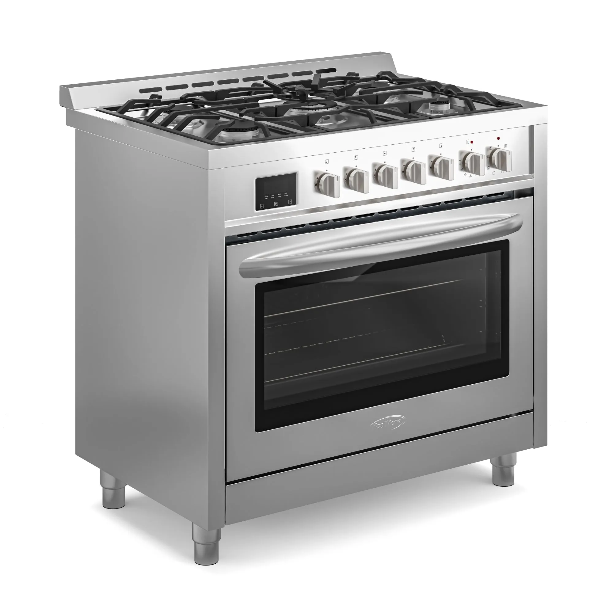 36 in. Professional Dual Fuel Range in Stainless Steel with Legs, 4.3 cu. ft. KM-FR36DF-SS