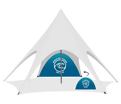 39ft Star Shade Custom Wall | Star Tents
