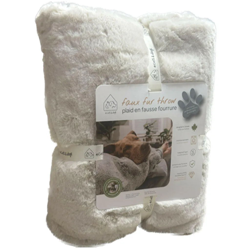 4 Cats & Dogs Pixie Throw Faux Fur, 50x60"