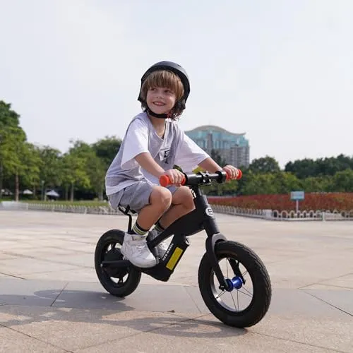 5TH WHEEL K8 Electric Bike for Kids, 250W Electric Balance Bike Ages 3-5 Years Old, Kid Electric Motorcycle with 3 Speed Modes, 12 inch Inflatable Tire and Adjustable Seat