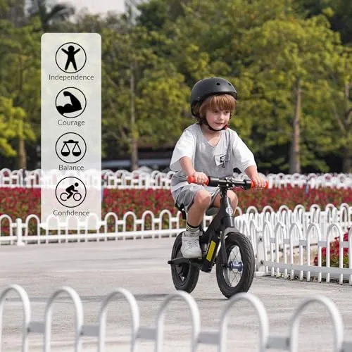 5TH WHEEL K8 Electric Bike for Kids, 250W Electric Balance Bike Ages 3-5 Years Old, Kid Electric Motorcycle with 3 Speed Modes, 12 inch Inflatable Tire and Adjustable Seat