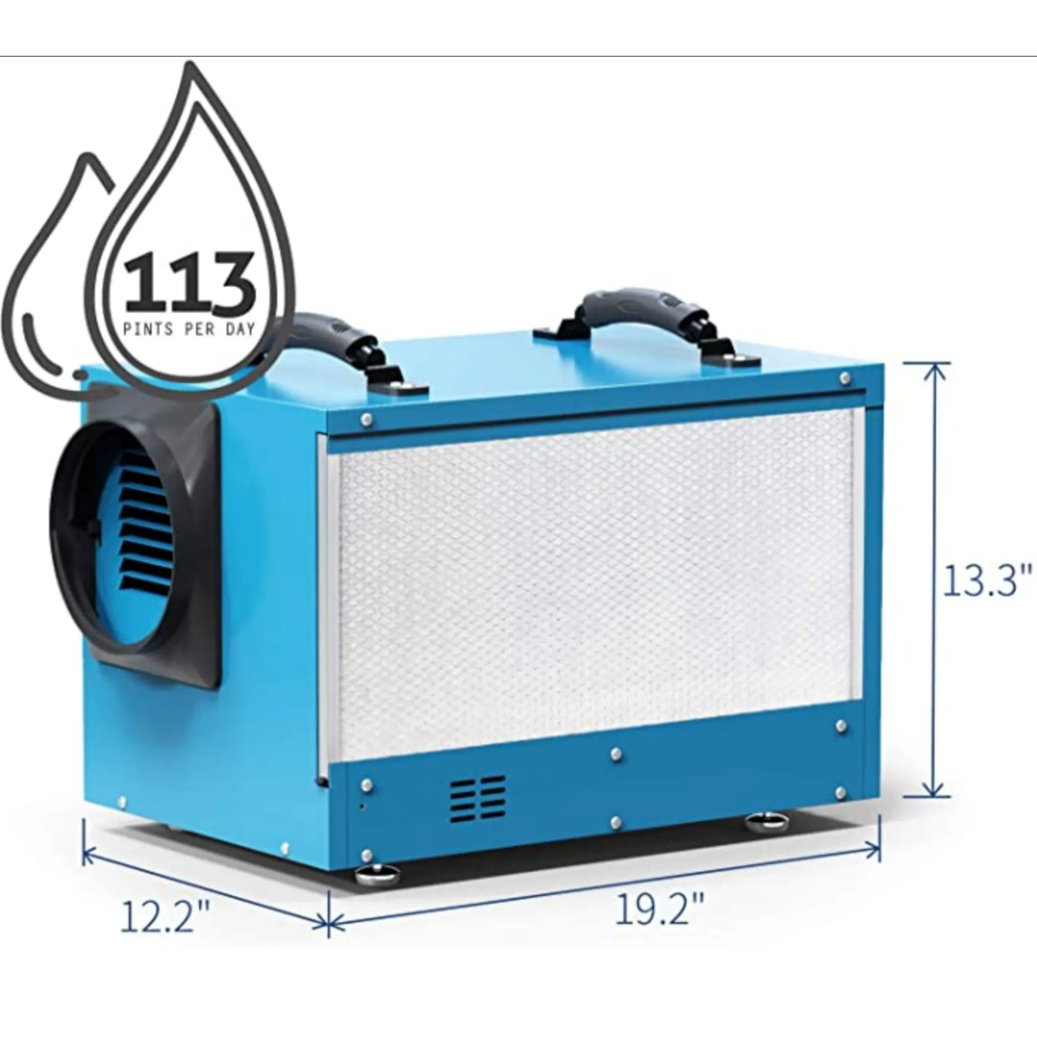 AlorAir Sentinel HD55 Blue 113 Pint Commercial-Residential Dehumidifier