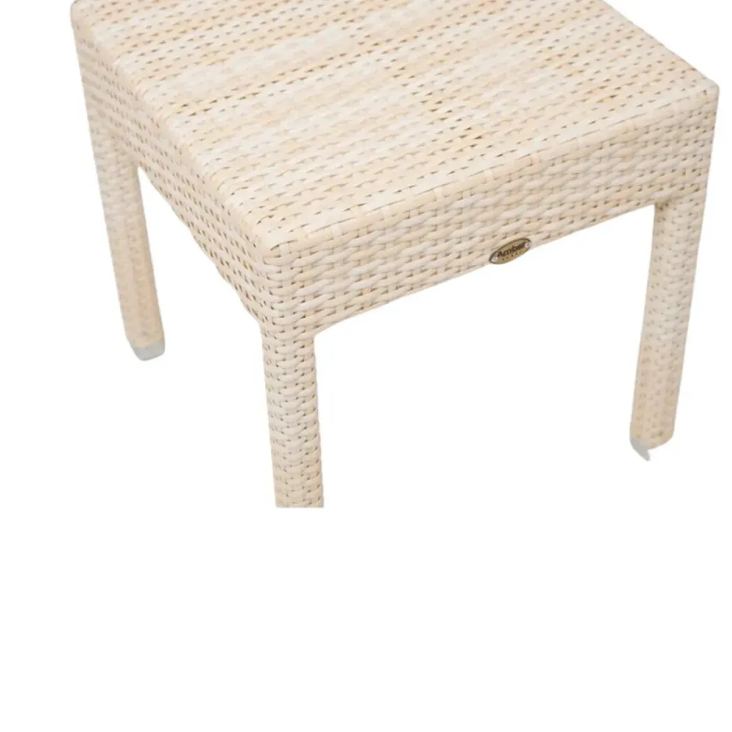 Ambar Hawai Side Table White, 45 x 45 x 47 cm