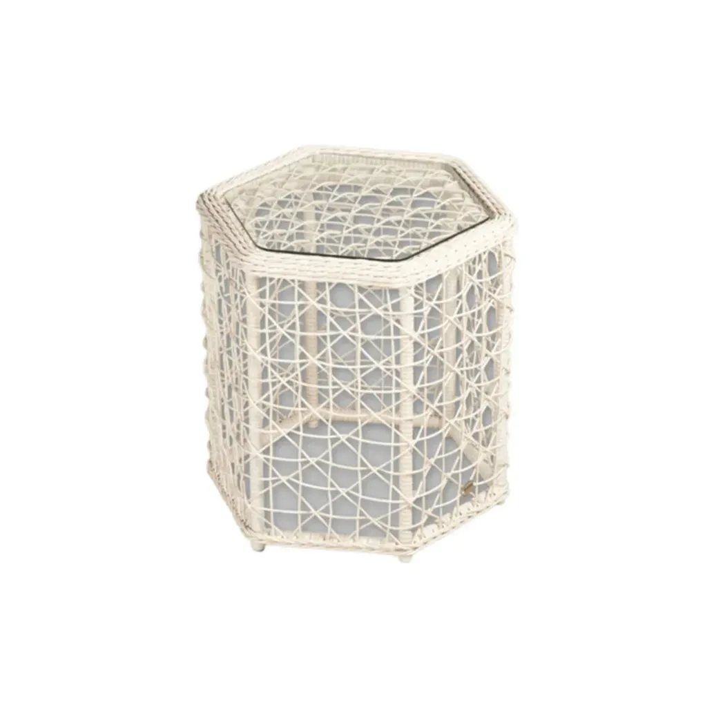 Ambar Ischia Side Table White, 53 x 53 x 55 cm