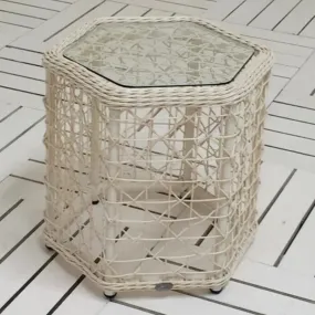 Ambar Ischia Side Table White, 53 x 53 x 55 cm