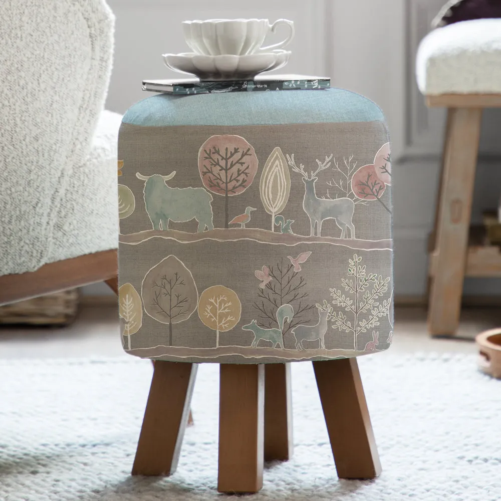 Ariundle Monty Round Footstool Granite