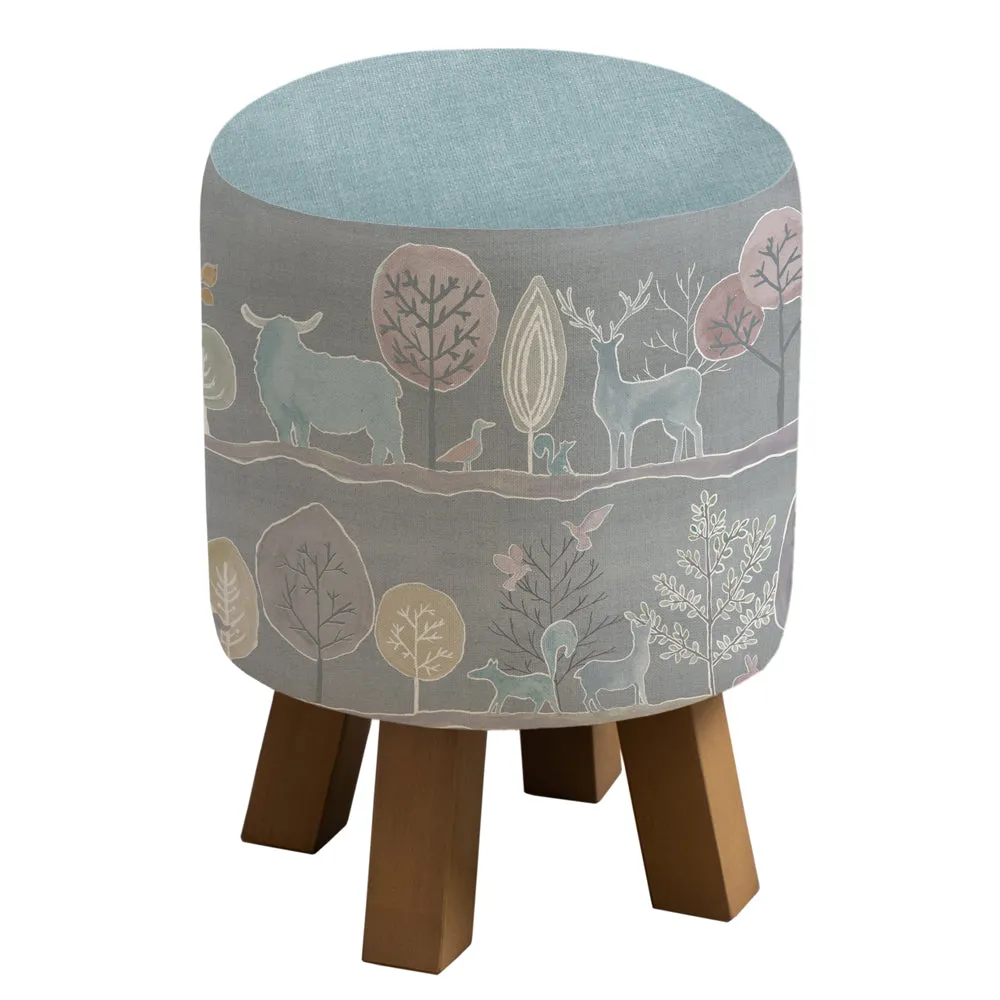 Ariundle Monty Round Footstool Granite