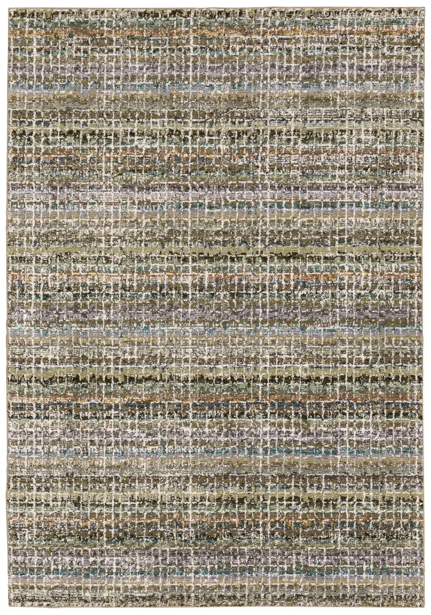 Atlas 747A Green/Multi Rug