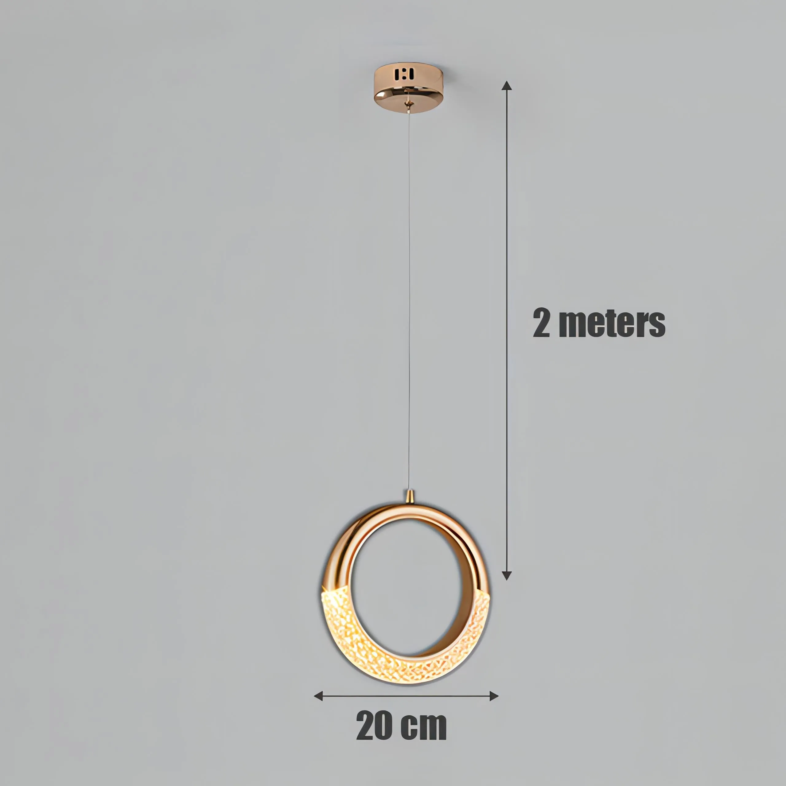 Breena - Modern Round Tube Patterned Glass Hanging Ceiling Light