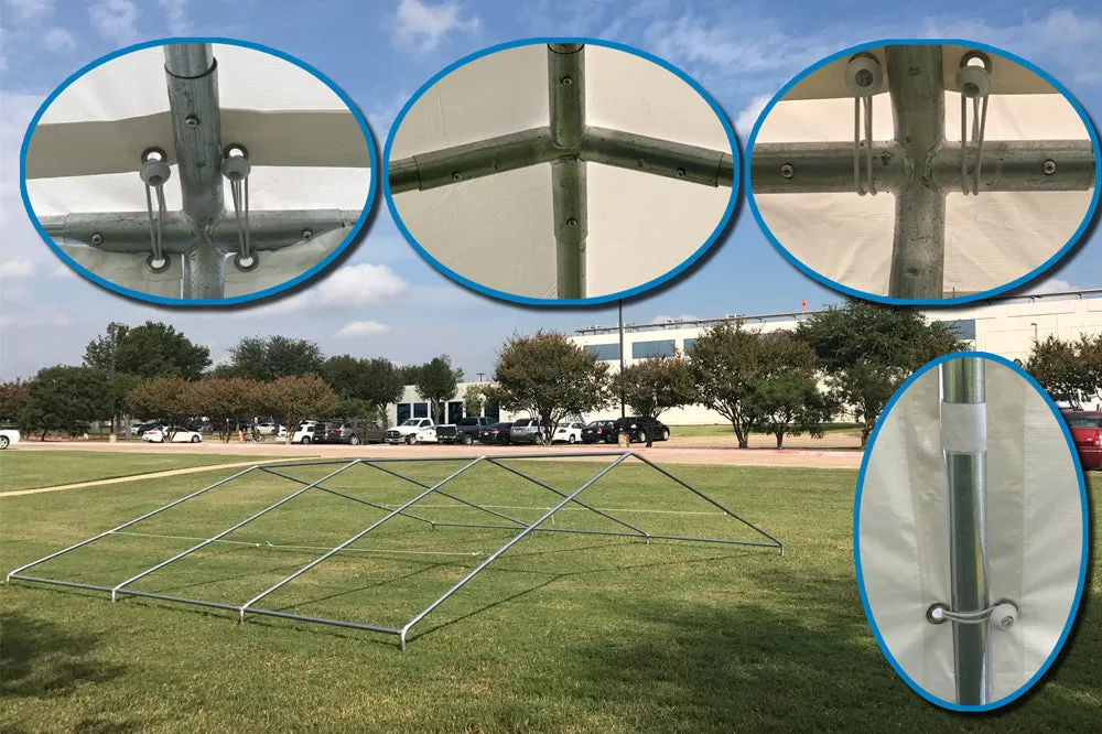 Budget PE Party Tent 20'x20' with Waterproof Top