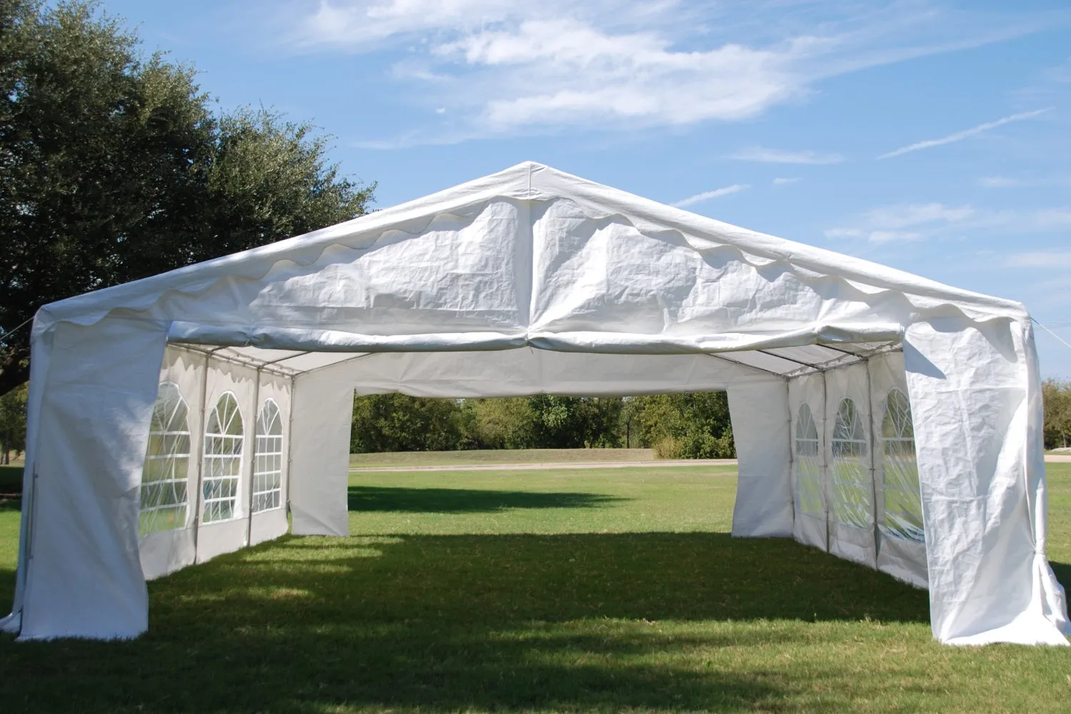 Budget PE Party Tent 20'x20' with Waterproof Top