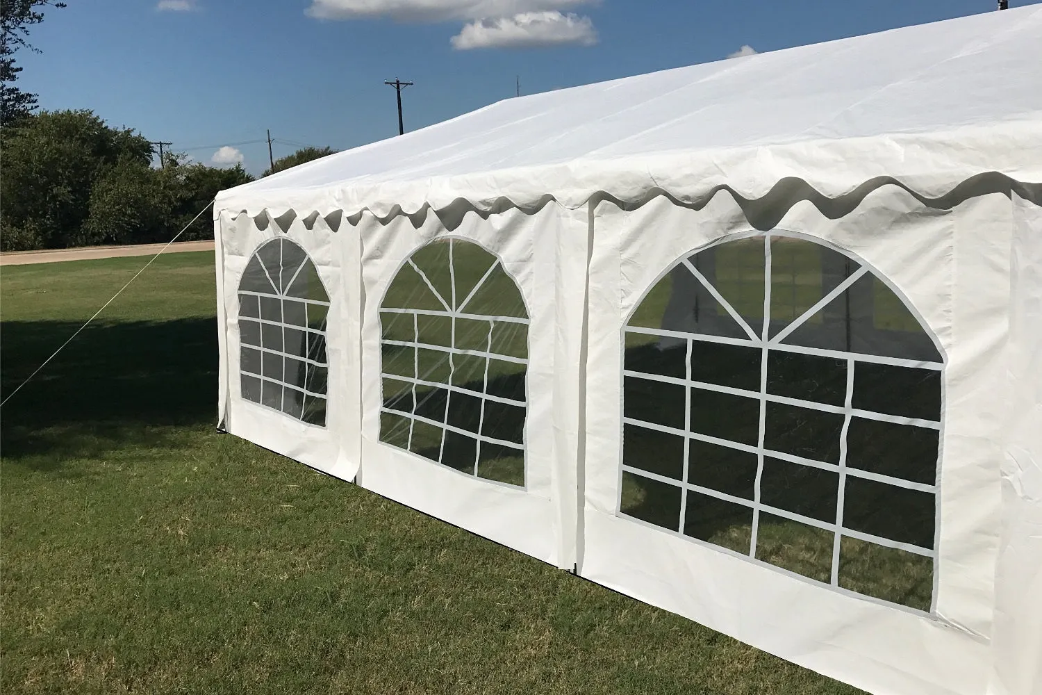 Budget PE Party Tent 20'x20' with Waterproof Top
