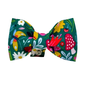 Butterfly & Mushroom Floral Dog Bow Tie - 978