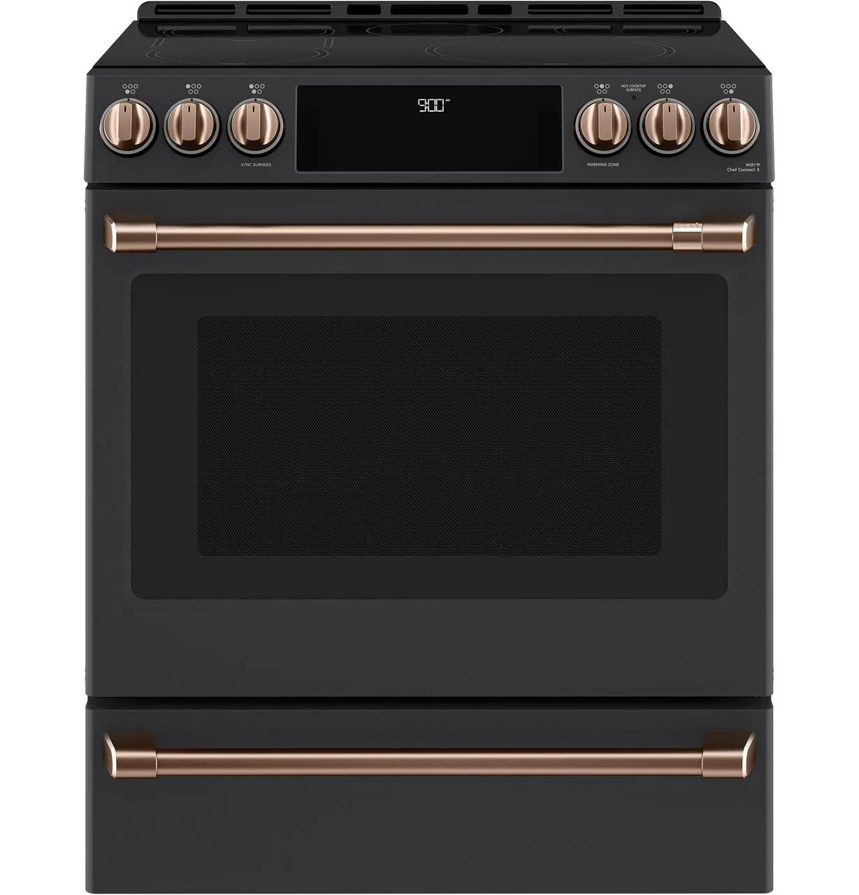 Cafe CXFCHHKPMCU Caf(eback)™ Front Control Induction Knobs and Handles - Brushed Copper