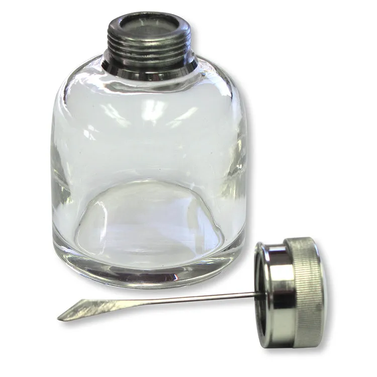 Campaign Furniture: Oil Pot - Round Glass