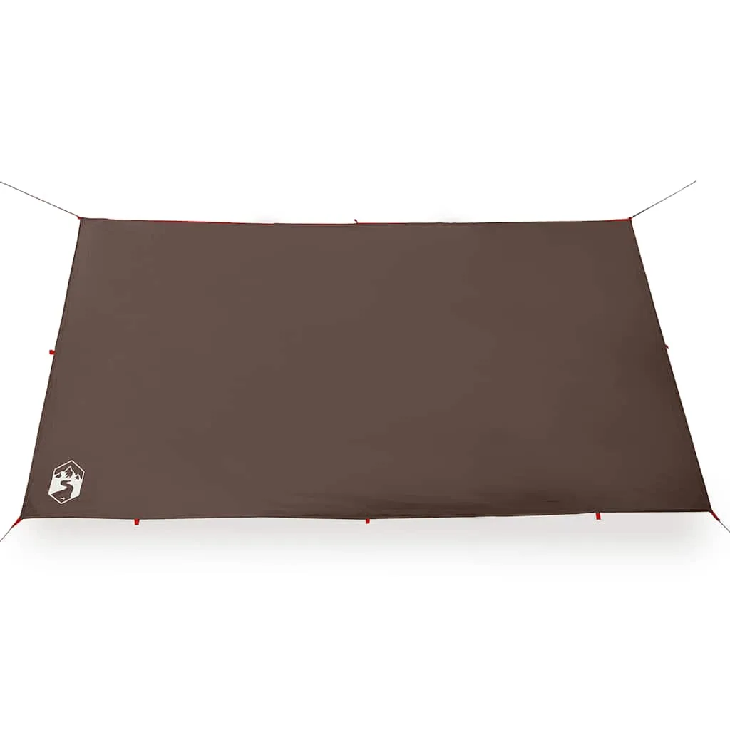 Camping Tarp Brown 366x306 cm Waterproof