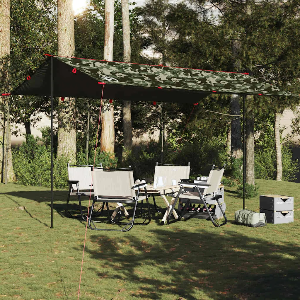 Camping Tarp Camouflage 506x306 cm Waterproof