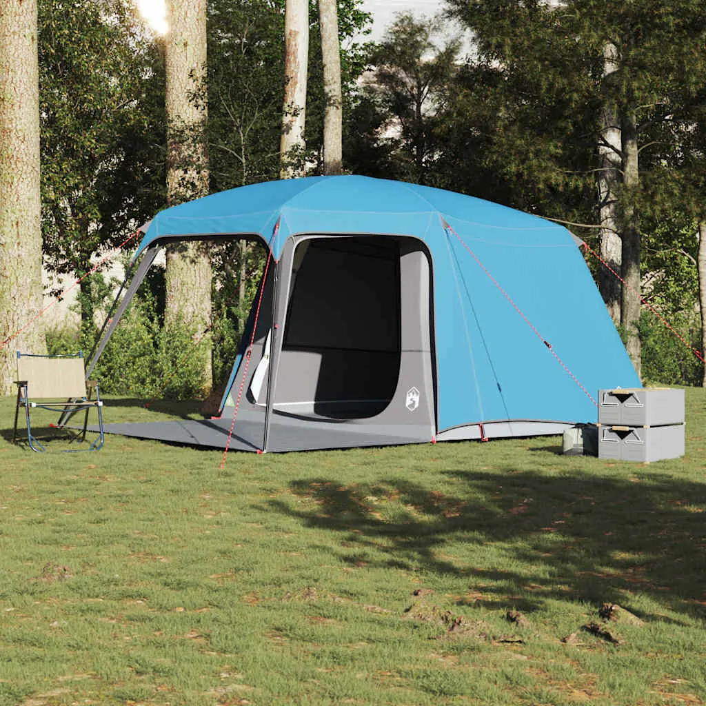 Camping Tent with Porch Dome 5-Person Blue Waterproof
