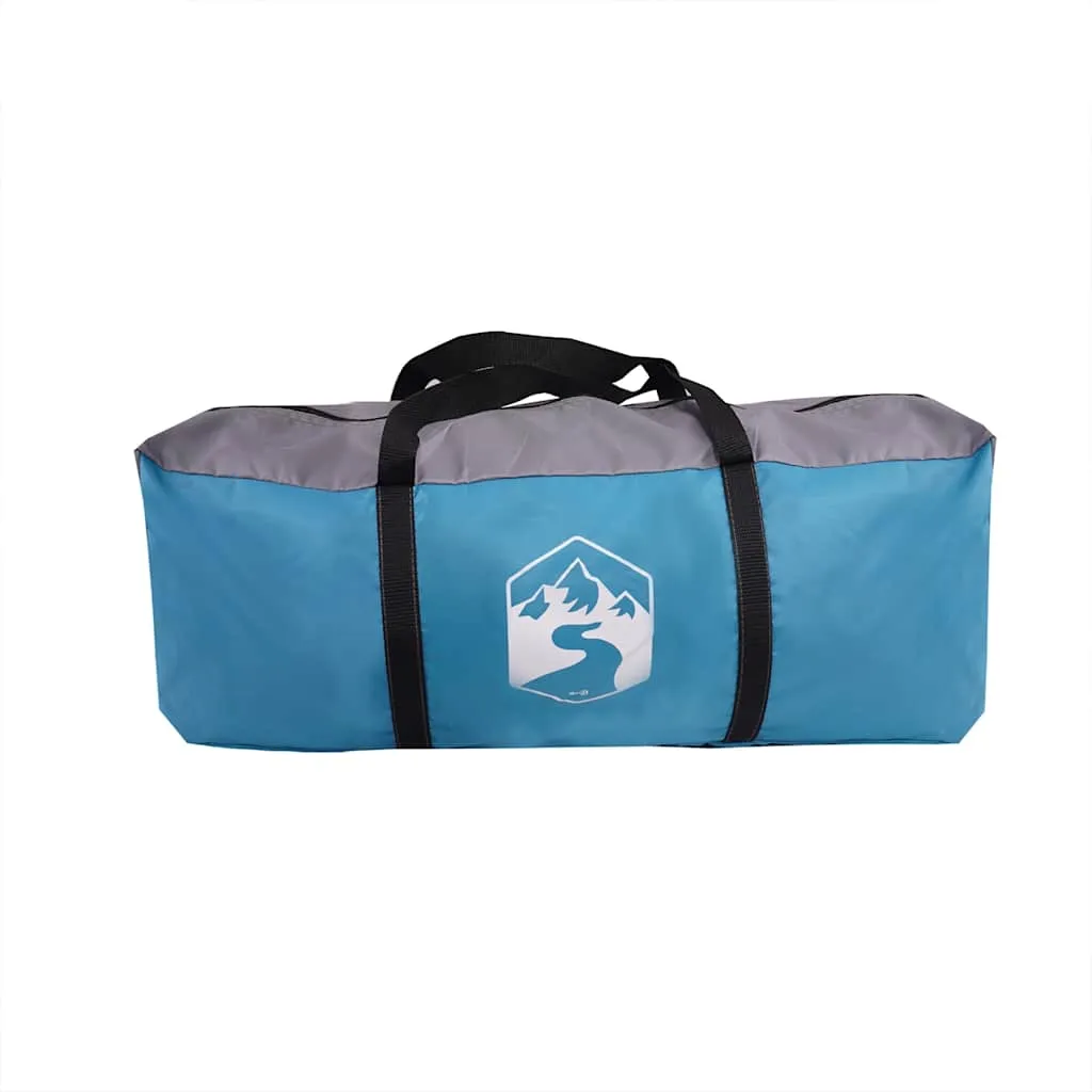 Camping Tent with Porch Dome 5-Person Blue Waterproof