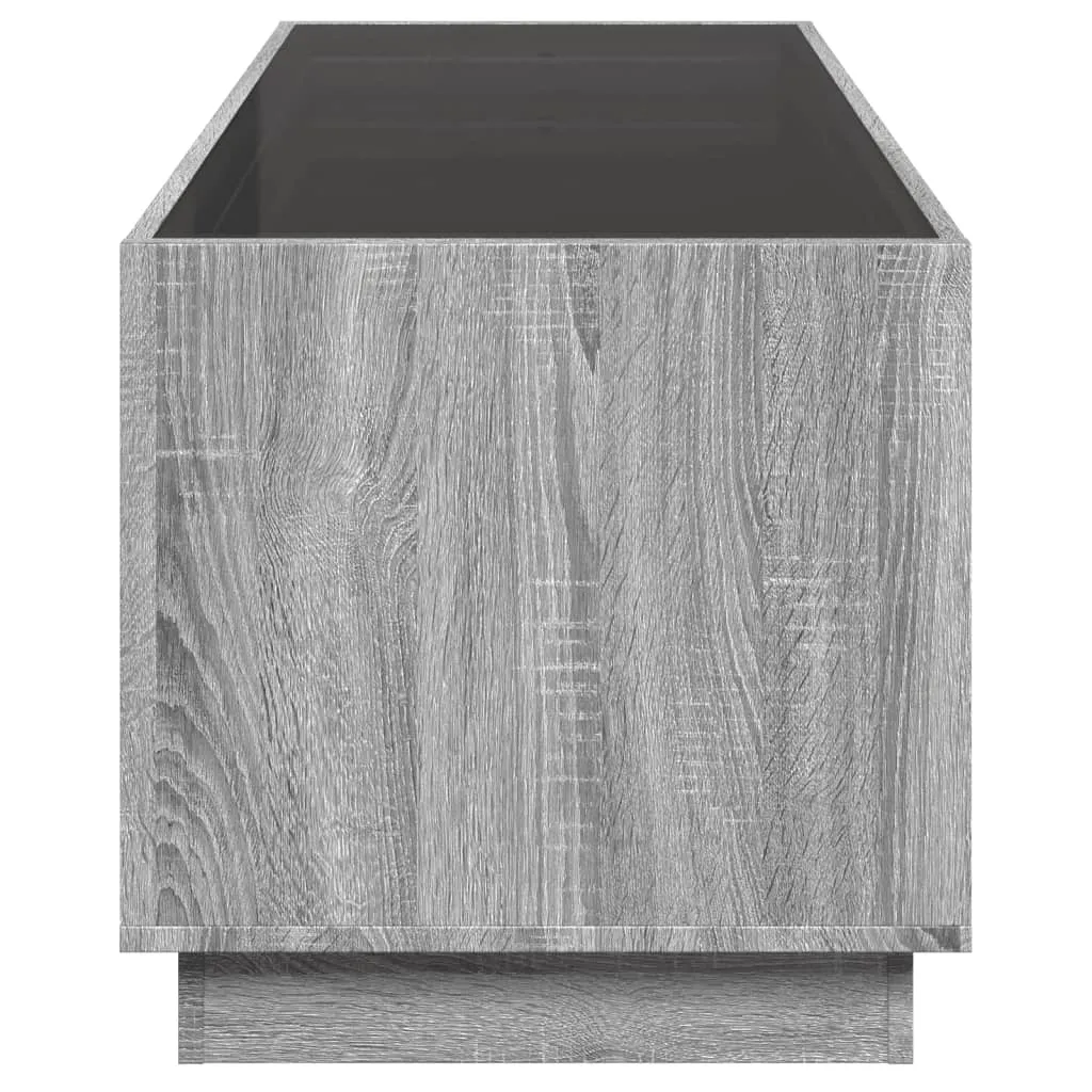 Coffee Table with Infinity LED Grey Sonoma 90x50x50 cm