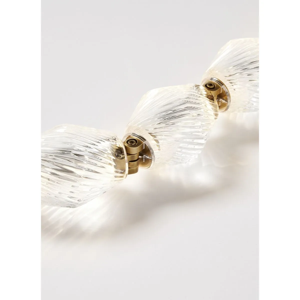Collier 84 LED Chandelier with Remote Canopy 2700K 120V Natural Brass Finish