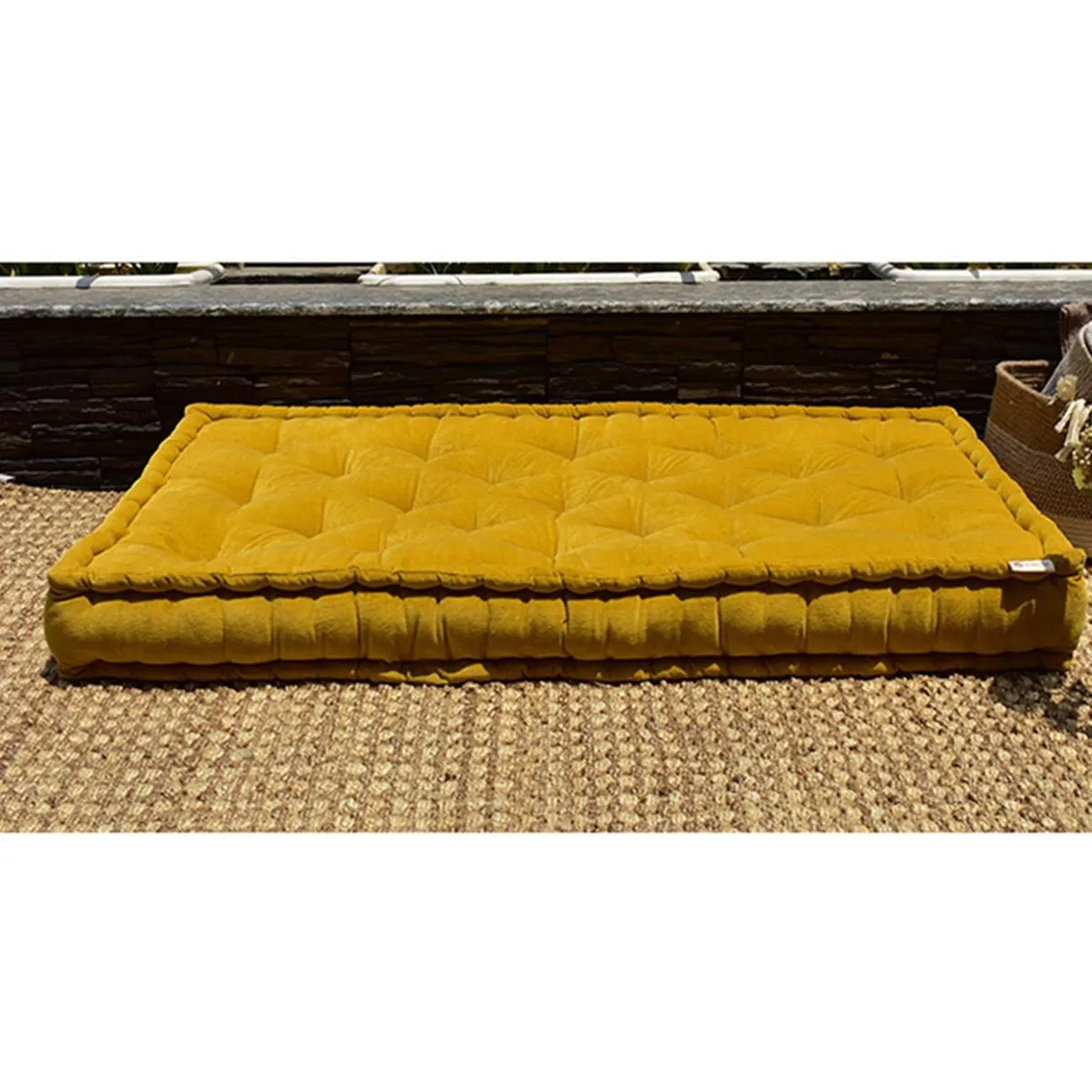 Colour Blocking Velvet Mattress (Light Pistashio)