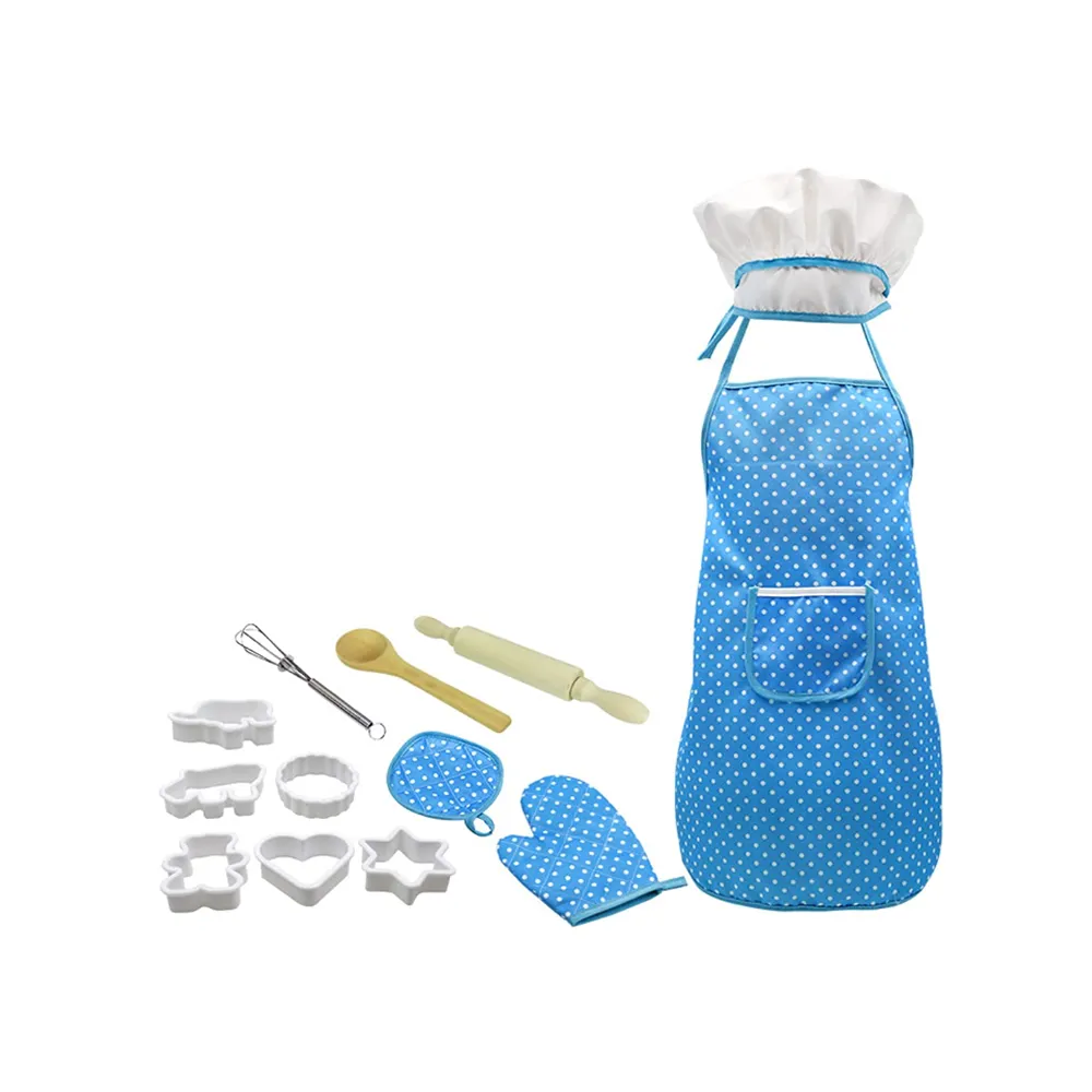 Cooking And Baking Set With Apron, Chef Hat, Mitt & Utensils Wj-625