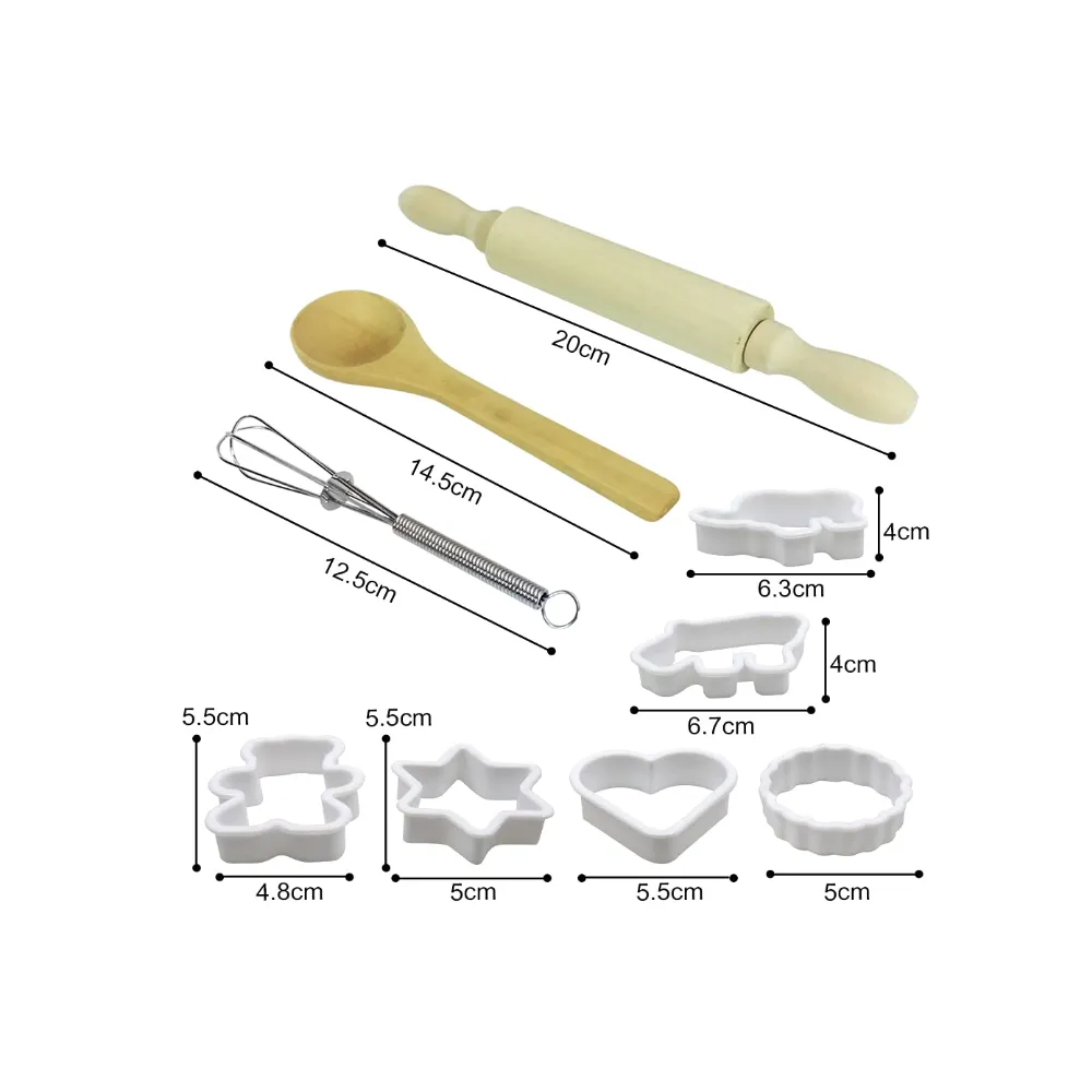 Cooking And Baking Set With Apron, Chef Hat, Mitt & Utensils Wj-625