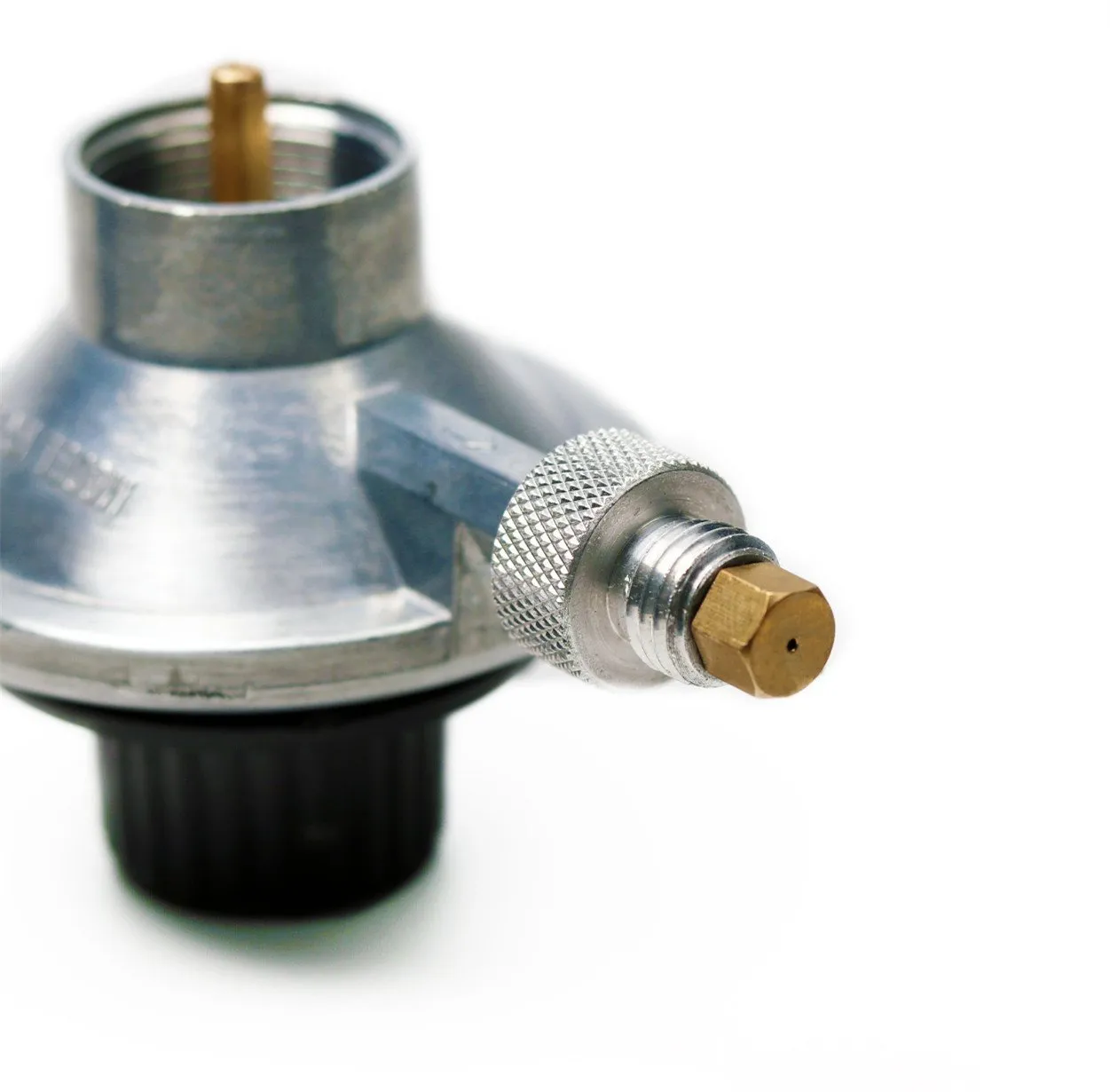 DozyAnt Propane Gas Grill Control Control Valve Top Regulator with a 1&quot;-20 Female Throwaway Cylinder Thread Inlet and an Orifice Outlet