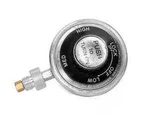DozyAnt Propane Gas Grill Control Control Valve Top Regulator with a 1&quot;-20 Female Throwaway Cylinder Thread Inlet and an Orifice Outlet