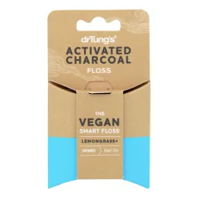 Dr. Tung's Activated Charcoal Dental Floss - Pack of 6, 30 Yards Each