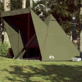 Family Tent Tipi 6-Person Olive Green Waterproof