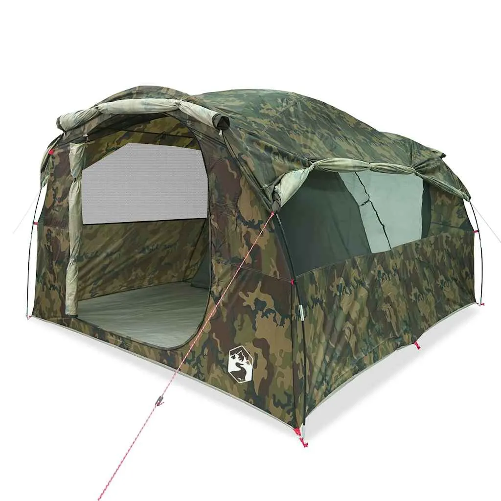 Family Tent Tunnel 6-Person Camouflage Waterproof