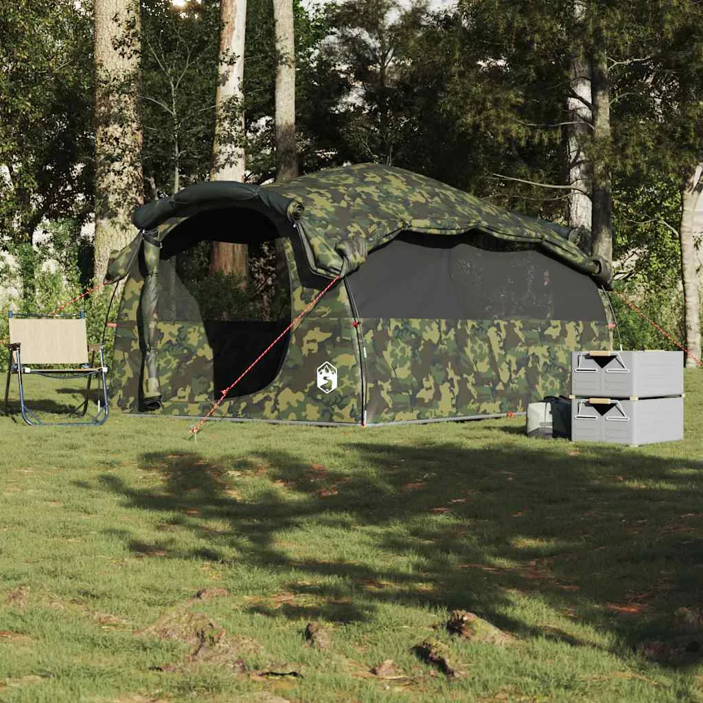 Family Tent Tunnel 6-Person Camouflage Waterproof