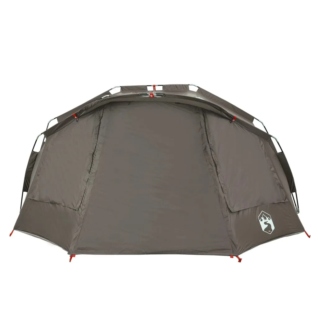 Fishing Tent 5-Person Grey Waterproof