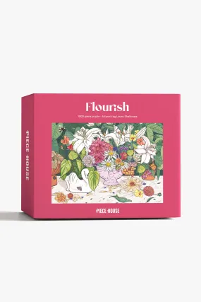 Flourish Pink Puzzle 1000pce by Laura Shallcrass