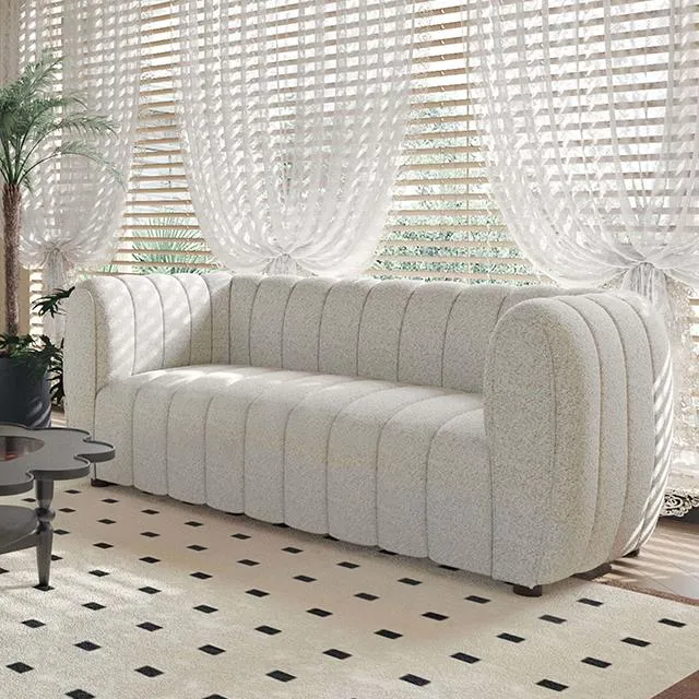 Furniture of America Aversa Stationary Fabric Loveseat FM61002WH-LV