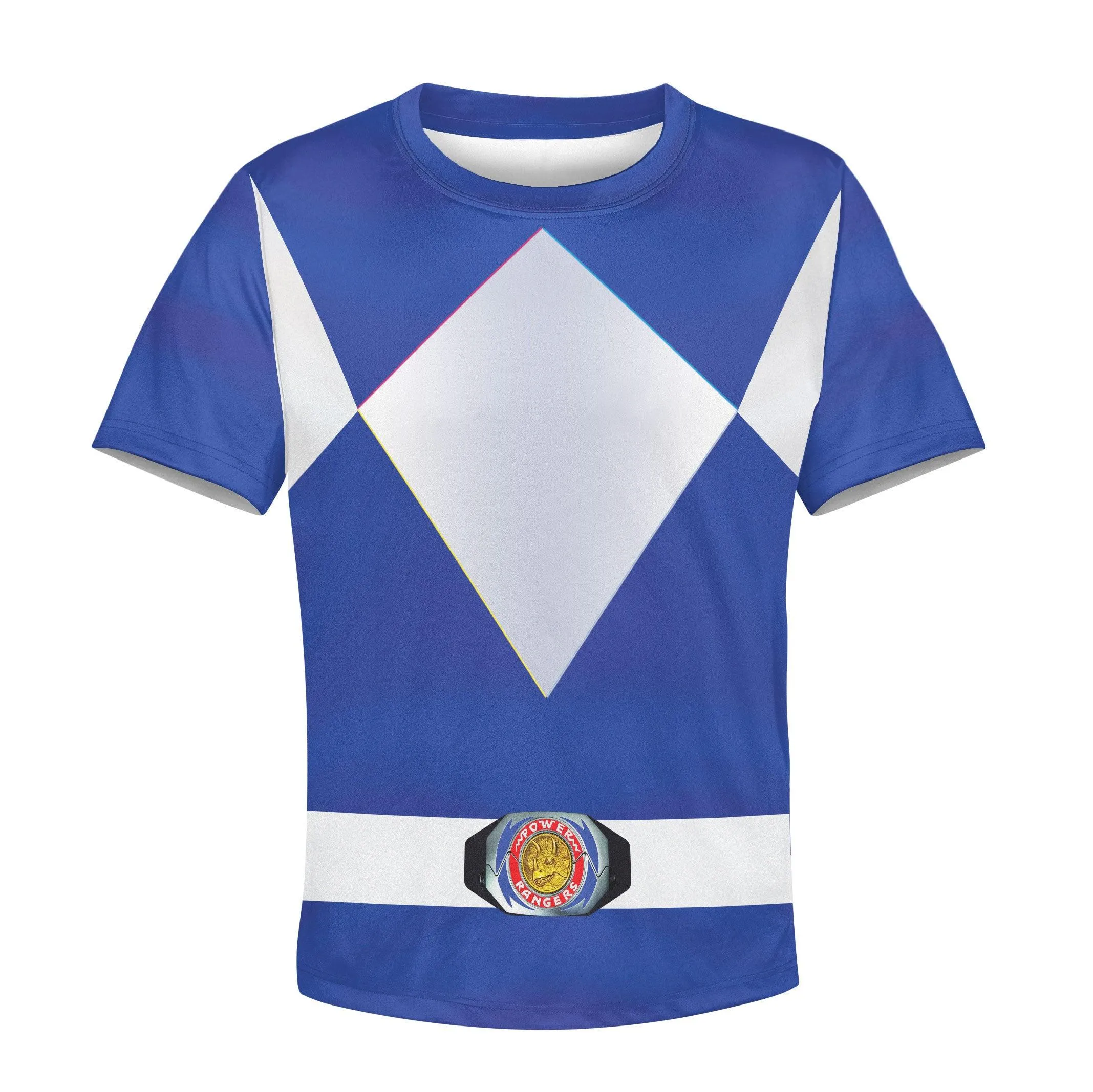 Gearhomie Unisex Kid Tops Blue Power Ranger 3D Apparel