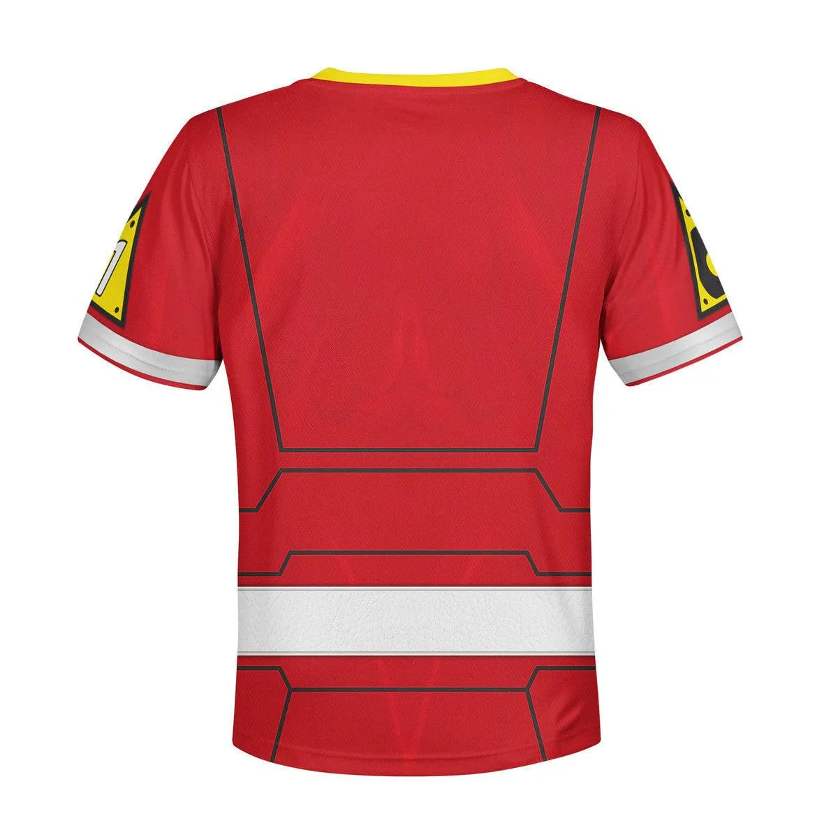 Gearhomie Unisex Kid Tops Power Rangers Turbo Red 3D Apparel