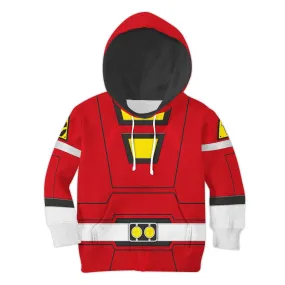 Gearhomie Unisex Kid Tops Power Rangers Turbo Red 3D Apparel