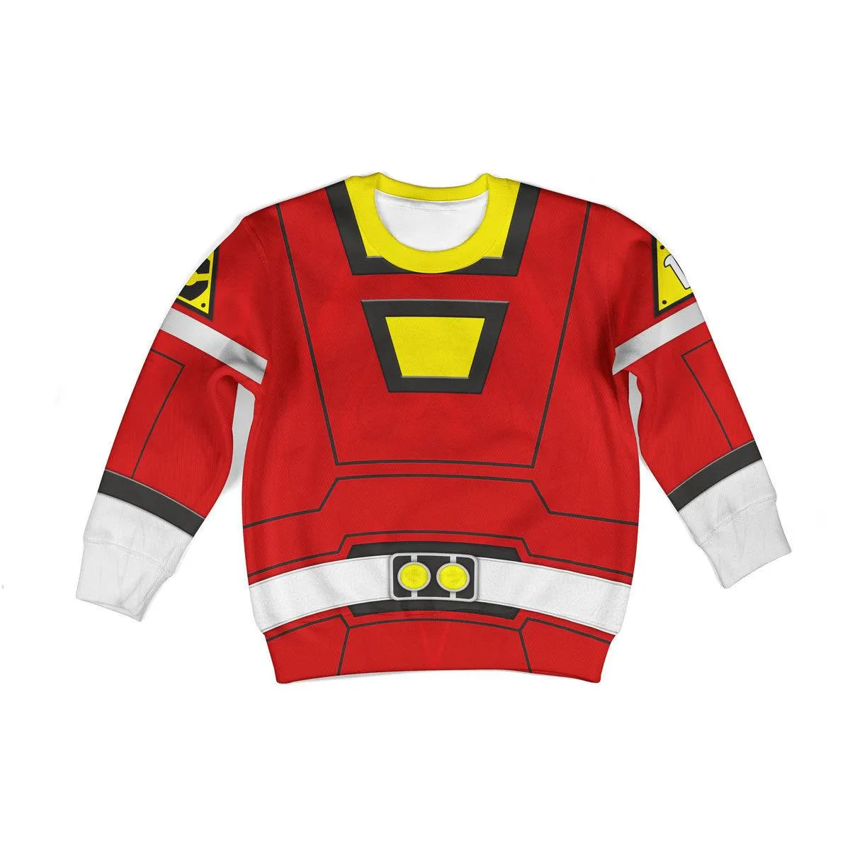Gearhomie Unisex Kid Tops Power Rangers Turbo Red 3D Apparel