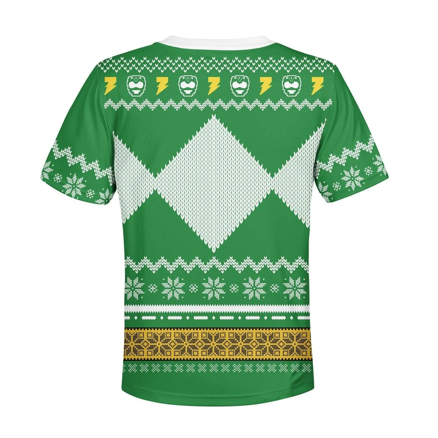 Gearhomie Unisex Kid Tops Pullover Sweatshirt Green Power Ranger 3D Apparel