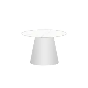 Gymkhana Conic Outdoor Coffee Table Base, White, 40x40 cm